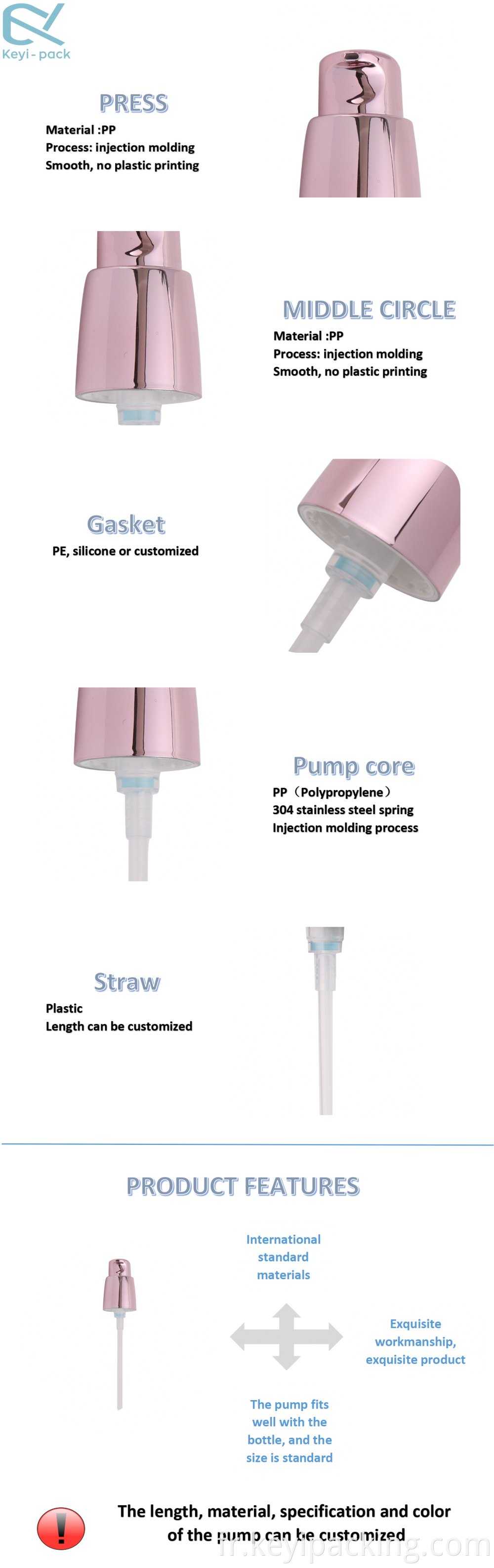 Treatment Pump for Cosfmeic Bottle